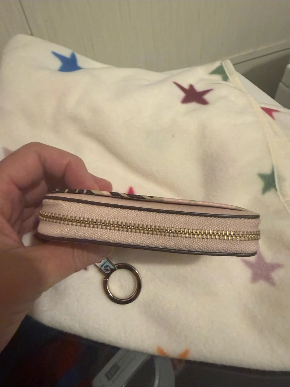 kate spade Briars lane botanical Zip Card Case with Key Ring NWOT